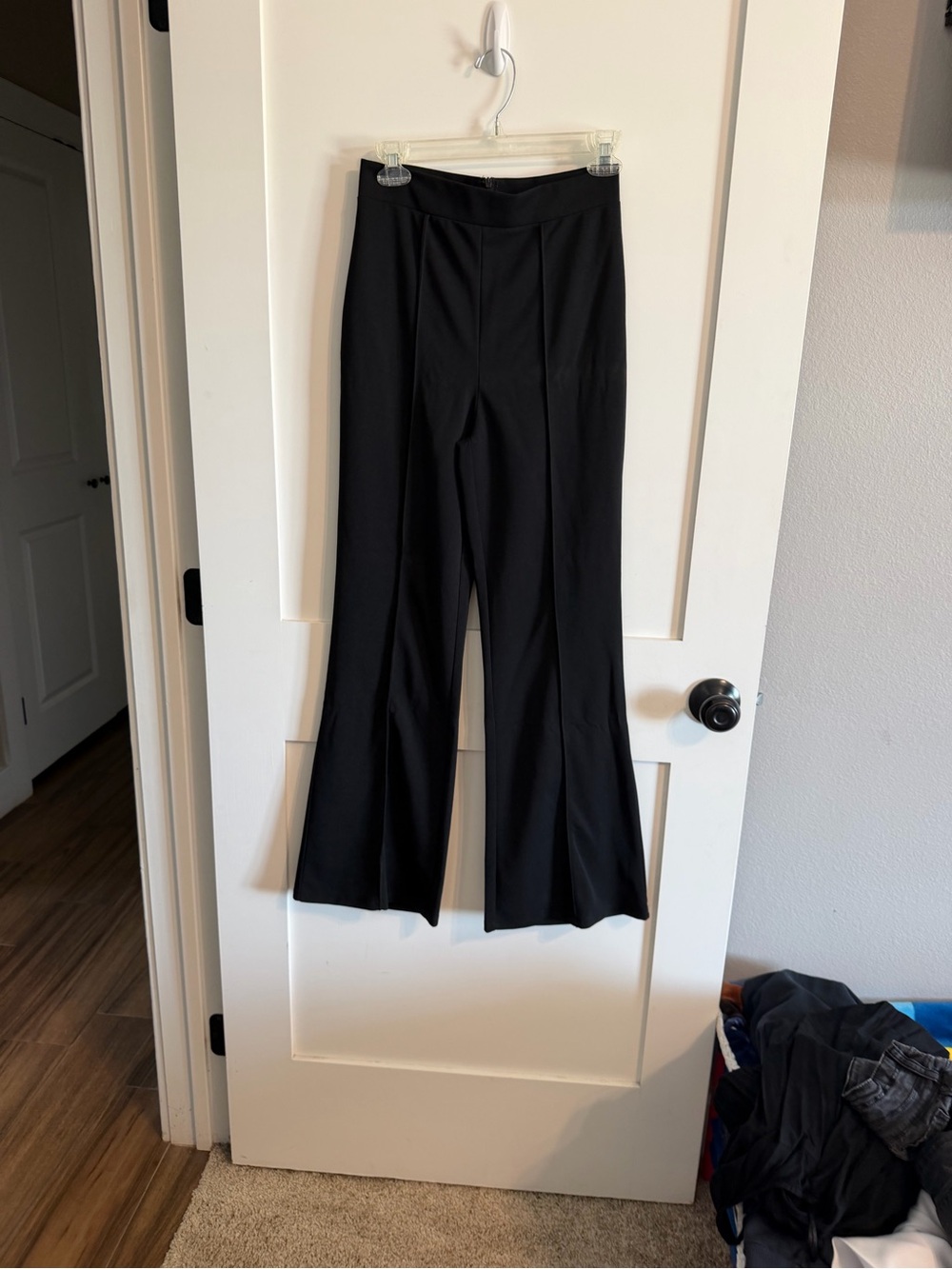 SHEIN Black Flared Ponte Pants